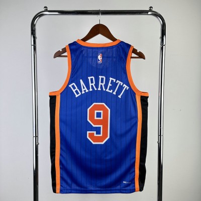 Maglia #9 Barrett Knicks 23-24 city Blu Stampato