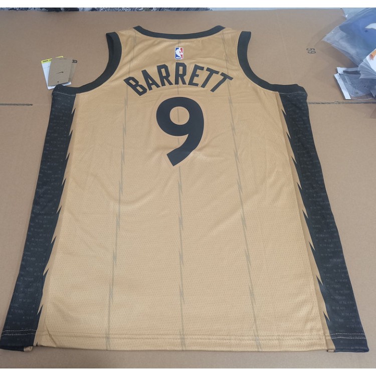 Maglia #9 Barrett Toronto Raptors 2023-24 city Oro Stampato