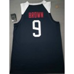 Maglia 9 Brown 2019 USA FIBA Basketball world cup Blu