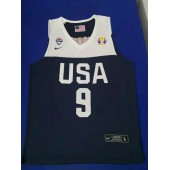 Maglia 9 Jordan 2019 fiba Blu Ricamato