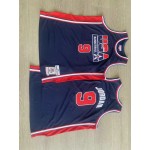 Maglia NBA 9 Jordan USA 1992 Autentico Blu