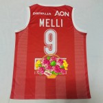 9 Melli Olimpia Milano Euroleague 23-24 Rosso Basketball Maglia Uomo