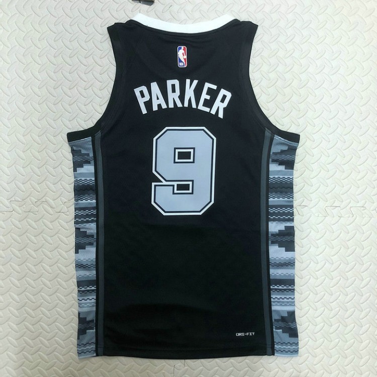 Maglia NBA 9 Parker 2022-23 Nero Statement Edition