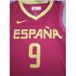 Maglia 9 Rubio Spain FIBA Basketball world cup Rosso