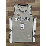 Maglia NBA 9 Tony Parker Spurs Hall of Fame Grigio