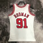 Maglia NBA 91 Rodman 1997-98 Bulls Retro Bianco