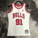 Maglia NBA 91 Rodman 1997-98 Bulls Retro Bianco