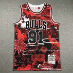 Maglia NBA 91 Rodman Bulls Rabbit Year Ricamato