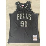 Maglia 91 Rodman Chicago Bulls 1997-98 Leather Snakeskin