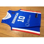 Al Horford 10 Dominicana 2023 World Cup Blu Basketball Maglia Blu Uomo