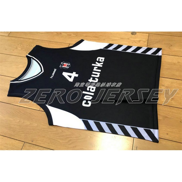 Maglia Allen Iverson 4 Besiktas Cola Turka Nero College Basketball Uomo