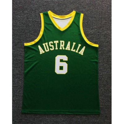 Andrew Bogut Australian Boomers Basketball Maglia Verde Uomo