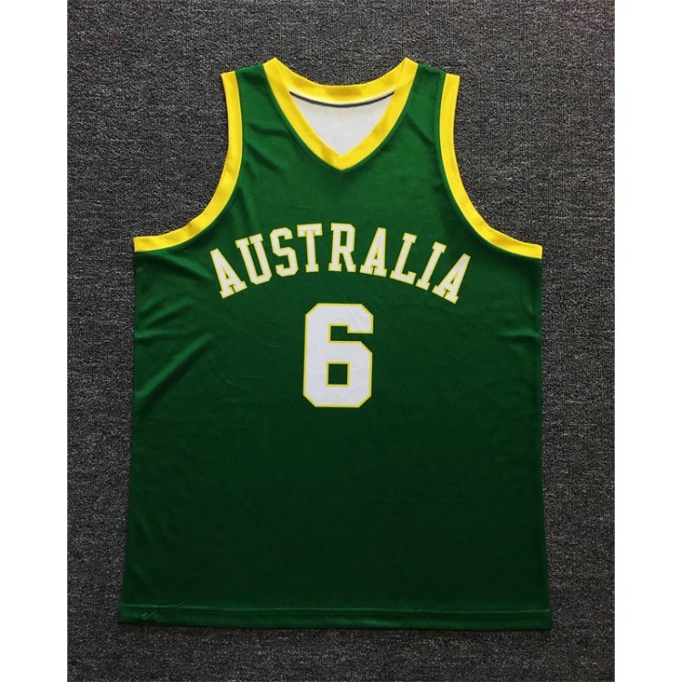 Andrew Bogut Australian Boomers Basketball Maglia Verde Uomo