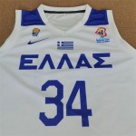 Antetokounmpo G. 34 Bianco Greece 2023 Fiba Eurobasket Maglia Uomo