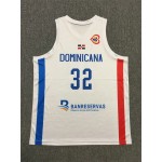 Anthony Towns 32 Dominicana 2023 World Cup Basketball Maglia Bianco Uomo