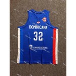 Anthony Towns 32 Dominicana 2023 World Cup Blu Basketball Maglia Uomo