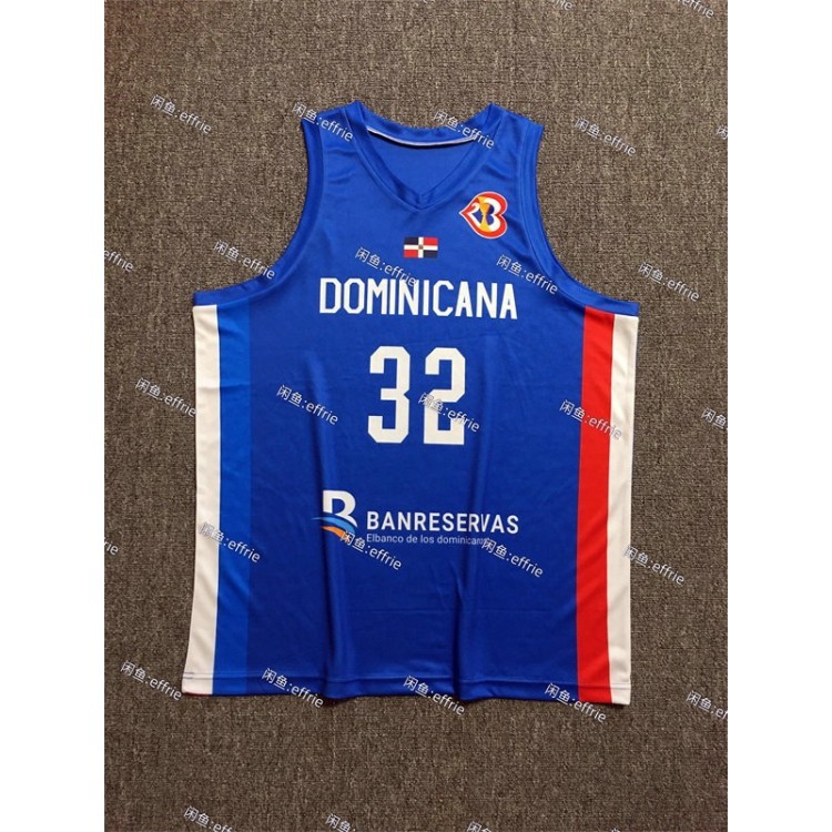 Anthony Towns 32 Dominicana 2023 World Cup Blu Basketball Maglia Uomo