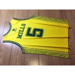 Australian Boomers 5 Patty Mills 2024 Basketball Maglia Giallo Uomo