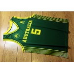 Australian Boomers Patty Mills 2024 Basketball Maglia Verde Uomo