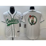 Maglia Boston Celtics baseball Bianco con team logo