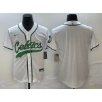 Maglia Boston Celtics baseball Bianco