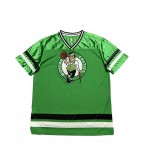 Maglia Boston Celtics Ricamato Big logo Manica Corta Verde