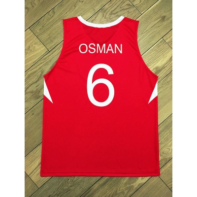 Cedi Osman 6 Team Turkey Basketball Maglia Printed Rosso Uomo