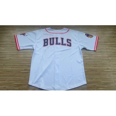 Maglia NBA Chicago Bulls Manica Corta Bianco Stampato