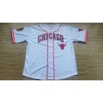 Maglia NBA Chicago Bulls Manica Corta Bianco Stampato