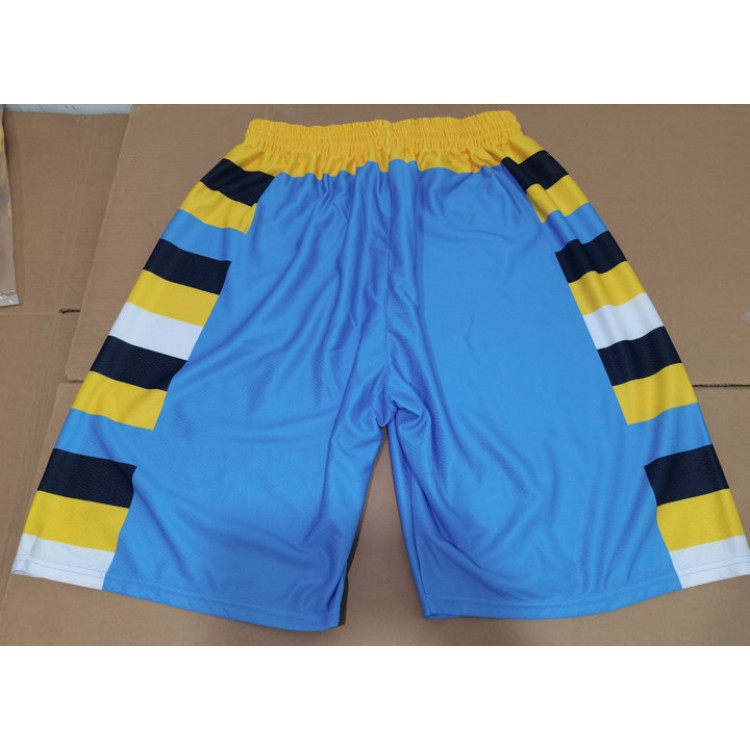 Maglia NBA Denver Nuggets Pantaloncini Blu Giallo Stampato