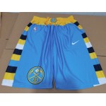 Maglia NBA Denver Nuggets Pantaloncini Blu Giallo Stampato