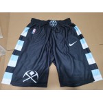 Maglia NBA Denver Nuggets Pantaloncini Nero Blu Stampato