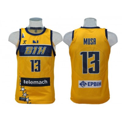 Dzanan Musa 13 Bosnia and Herzegovina 22-23 Home Maglia Giallo Uomo