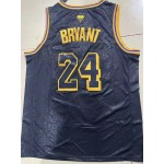 Maglia NBA Front 8 Back 24 Bryant Lakers snake pattern Nero