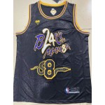 Maglia NBA Front 8 Back 24 Bryant Lakers snake pattern Nero