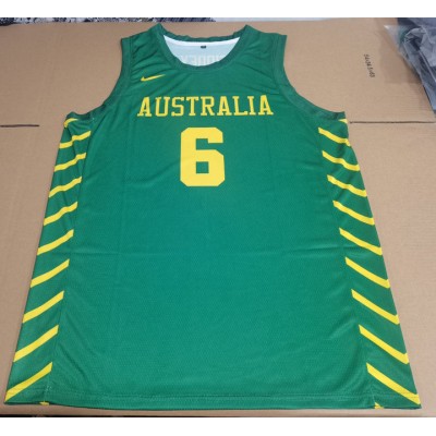 Giddey 6 Team Australia Basketball Maglia Verde Uomo