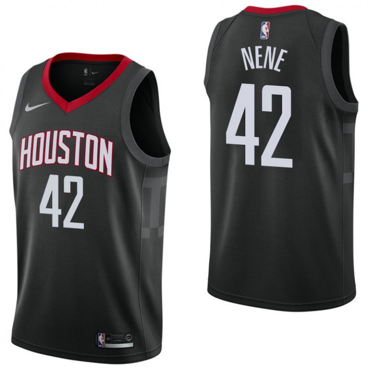 Maglia NBA Houston Rockets Nene 42 2017-18 Statement Nero