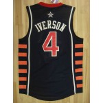 Maglia Iverson 4 USA Dream Basketball Team 2004 Blu