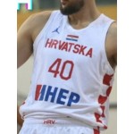 Ivica Zubac 40 Team Hrvatska Croatia Basketball Maglia 2022-23 Bianco Uomo