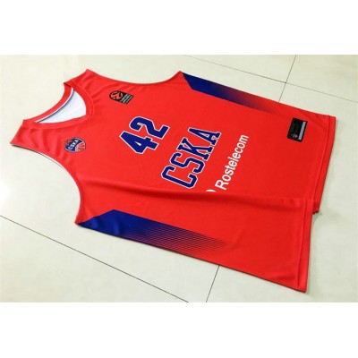 Maglia Kyle Hines 42 CSKA Moscow Basketball Rosso Uomo