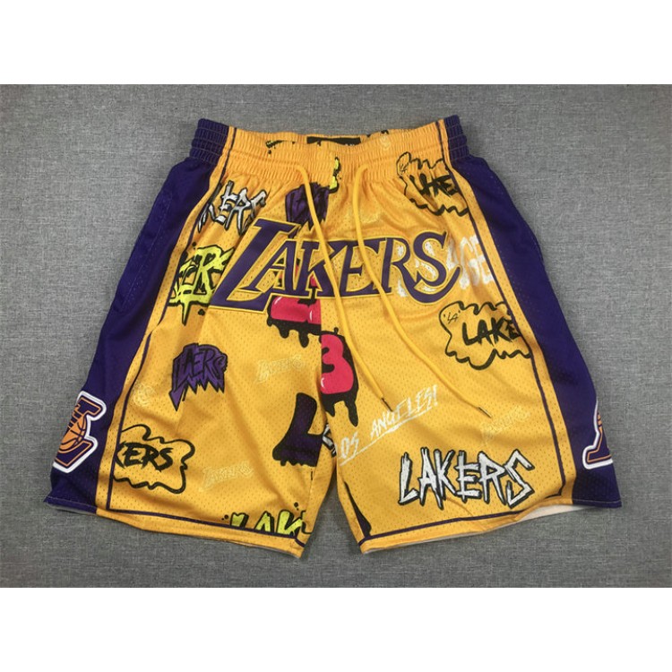 Maglia NBA Lakers just don Pantaloncini Graffiti