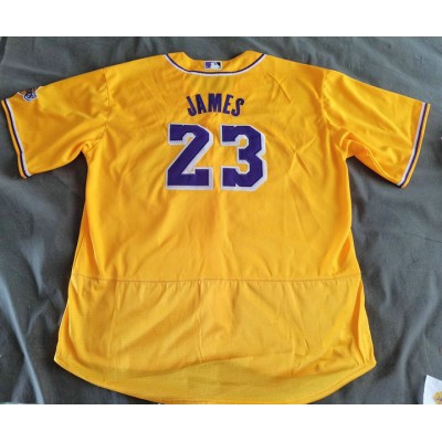 Maglia NBA LeBron James #23 Lakers Baseball 2020 NBA MLB Crossover Edition