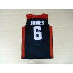 Maglia LeBron James 6 2012 Olympics Team USA Basketball Blu Nike