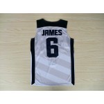 Maglia LeBron James 6 2012 Olympics Team USA Basketball Bianco Nike