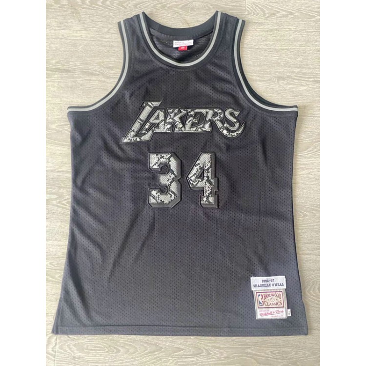 Maglia Leather Snakeskin Shaquille O'Neal Los Angeles Lakers 1996-97