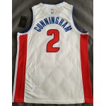 Maglia #2 Cunningham Detroit Pistons Bianco