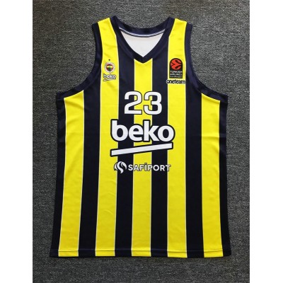 Maglia Marko Guduric 23 Fenerbahce Basketball Giallo Uomo