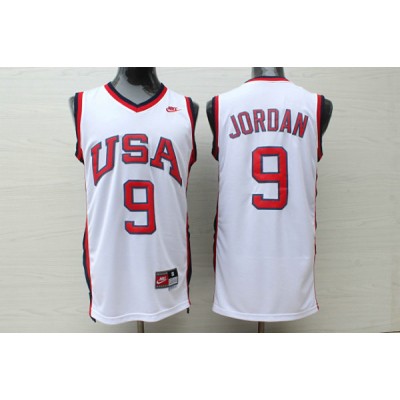 Maglia Michael Jordan 9 Team USA 1984 Bianco