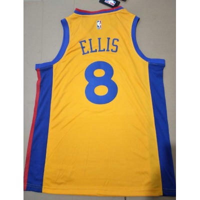 Maglia Monta Ellis 8 The Bay Golden State Warriors City Edition Giallo