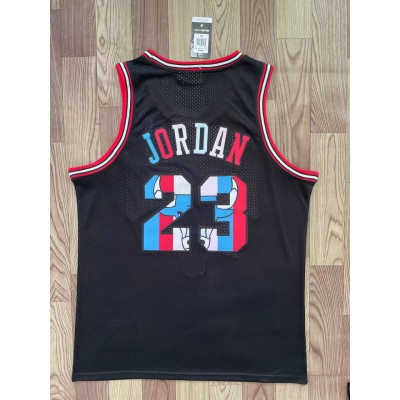 Maglia NBA 23 Jordan Chicago Bulls Mitchell & Ness Nero Blu Rosso